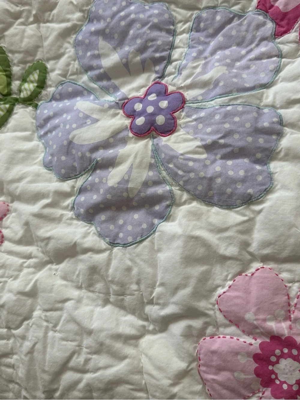 Pottery barn pillow shams - Multicolor appliquéd  spring flowers (2) - Picture 4 of 7